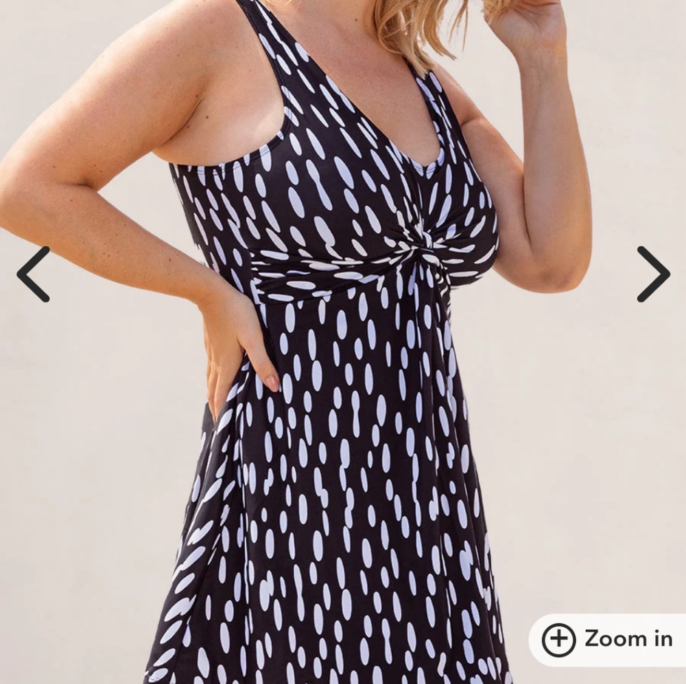Shapermint Knot Front Swim Dress